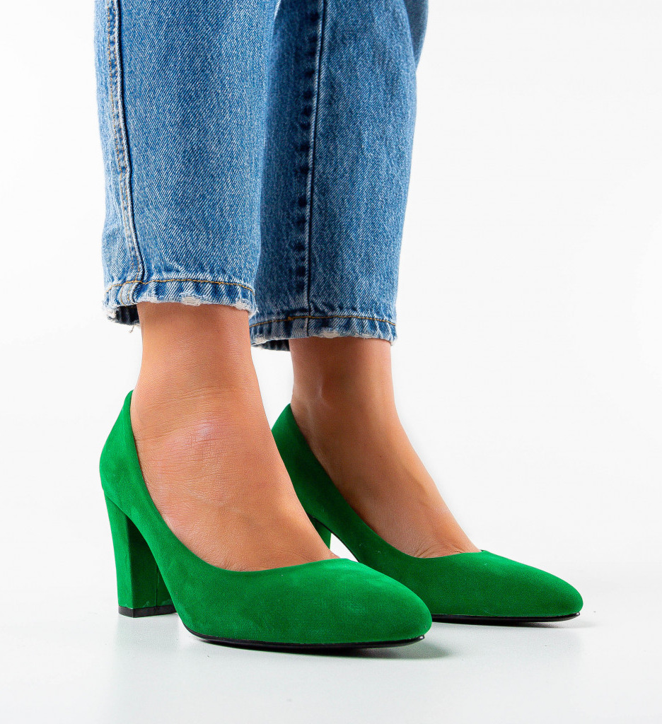 Pantofi Yaba Verzi cu Toc - Stil și Eleganță - imagine 4