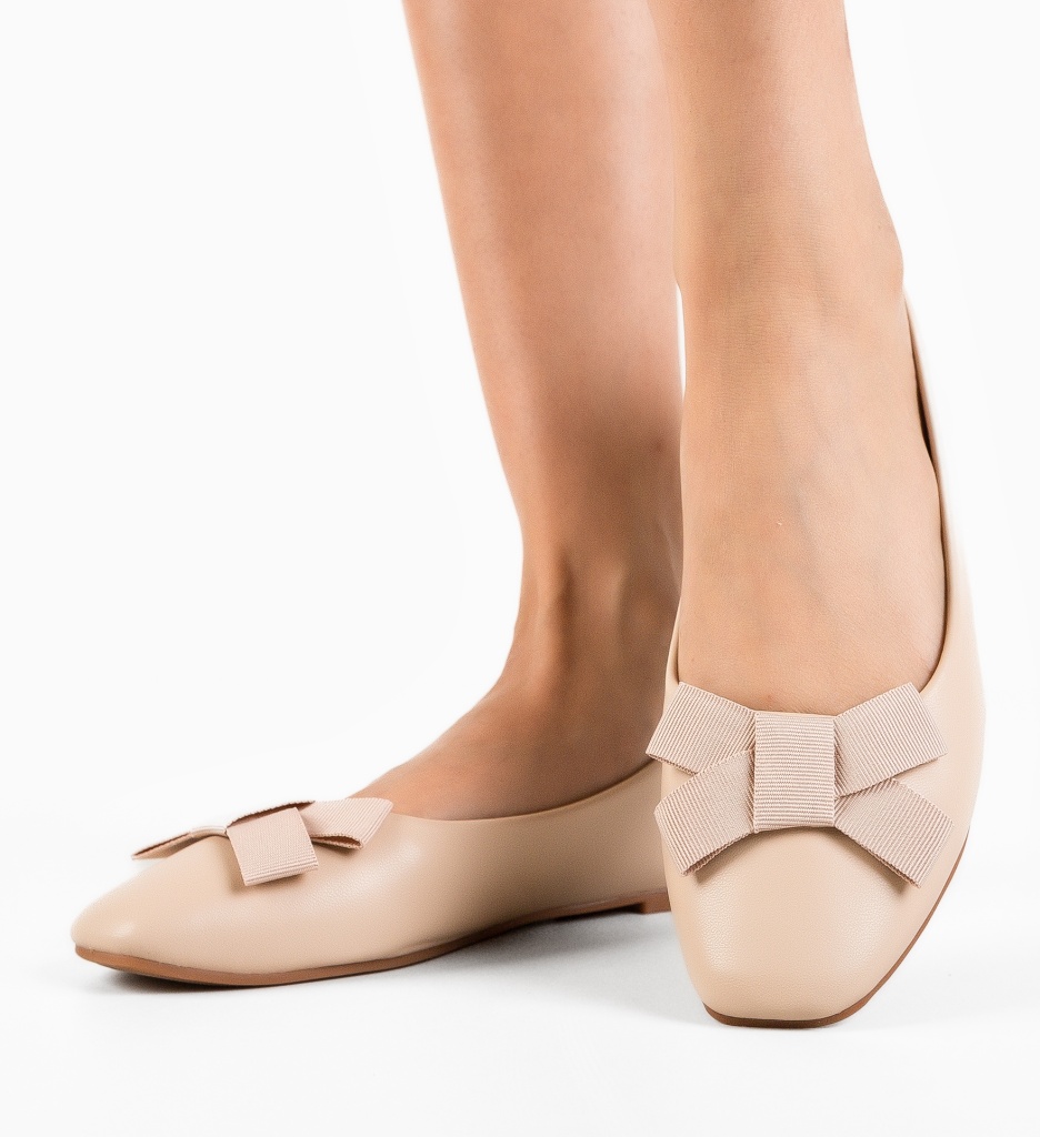 Balerini Dama Kiprolos Bej - Confort Casual - imagine 4