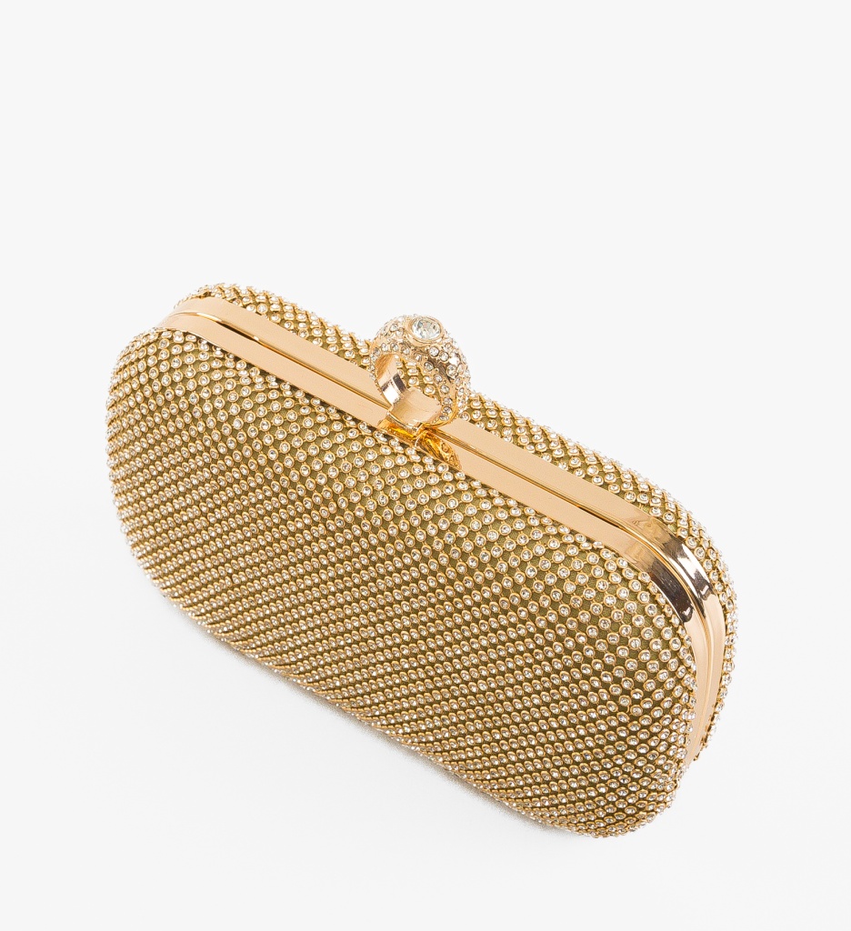 Geanta Plic Klinkar Aurie | Elegantă de Seară - imagine 2