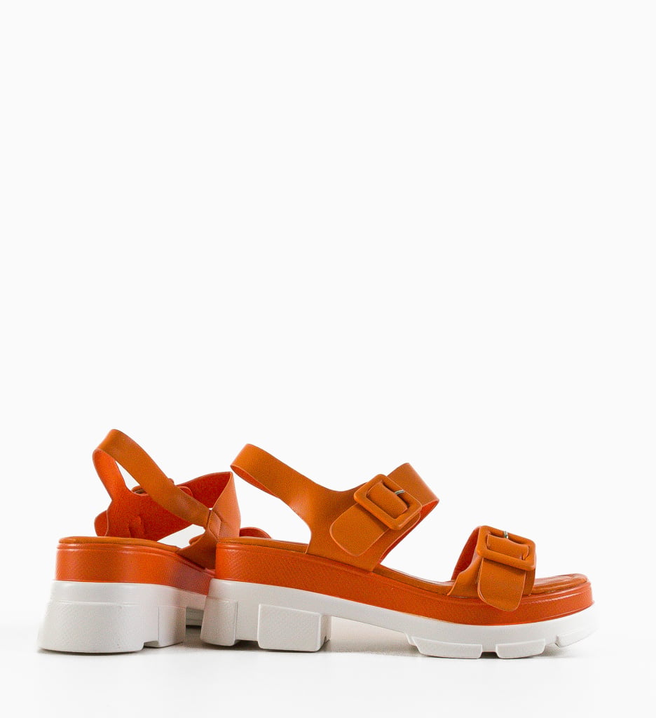 Sandale Dama Portocalii Robute - Confort & Stil - imagine 8