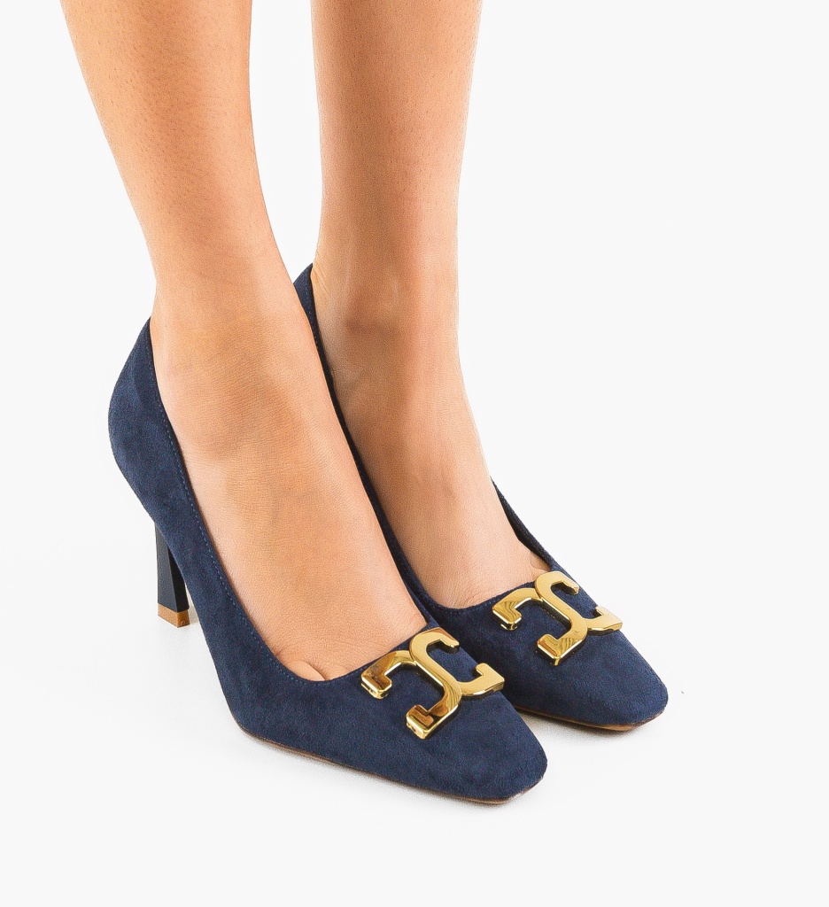 Pantofi Toc Debora Bleumarin - Eleganță Asigurată