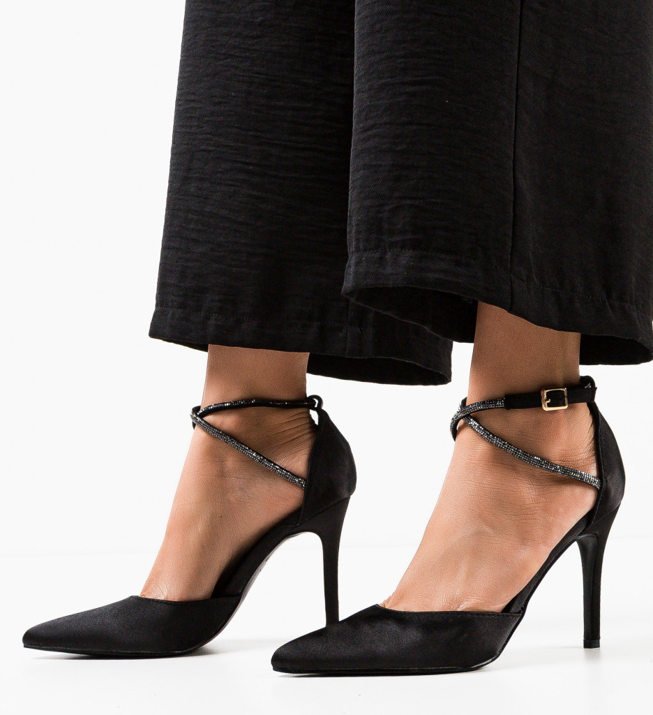 Pantofi cu toc Lakaz negri eleganți