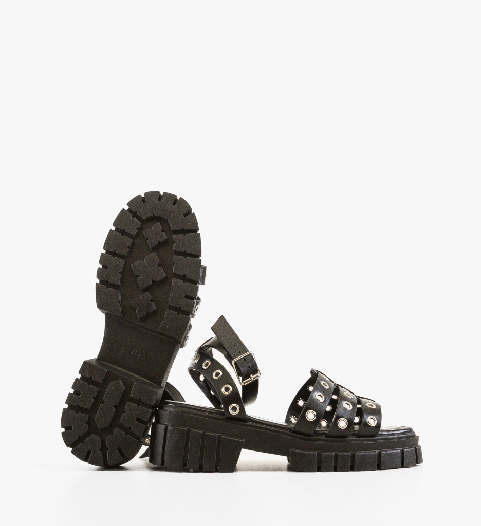 Sandale Dama Bruce Negre | Eleganță și Confort - imagine 3