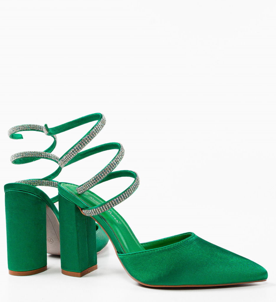 Pantofi Lhamo Verzi cu Toc - Eleganță și Stil - imagine 5
