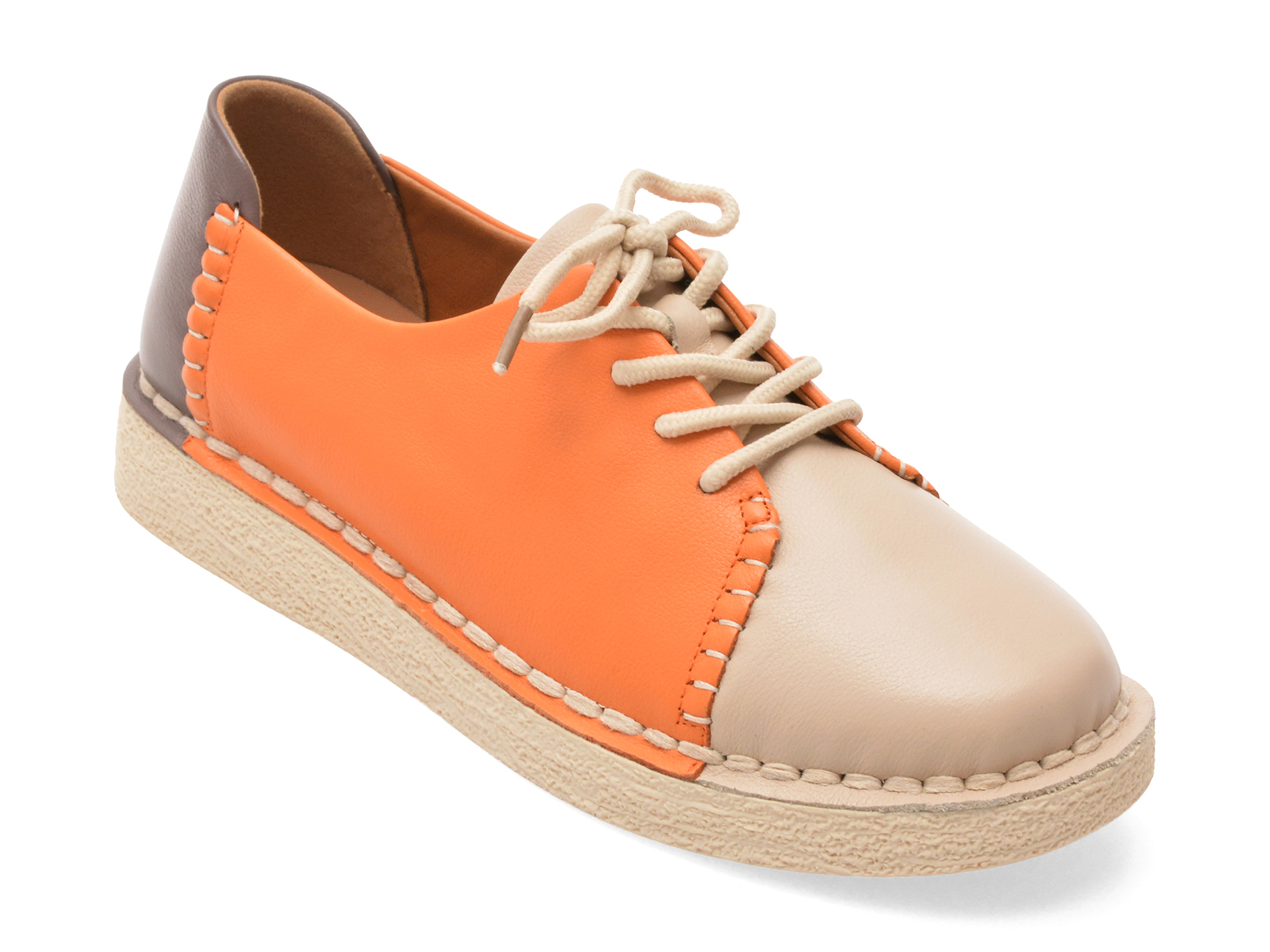 Pantofi PASS COLLECTION Piele Naturală Portocalii