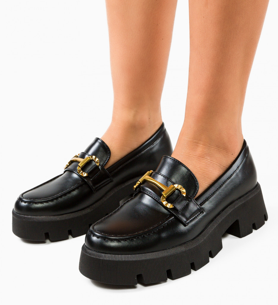 Pantofi Casual Spencer Negri - Confort & Stil - imagine 3