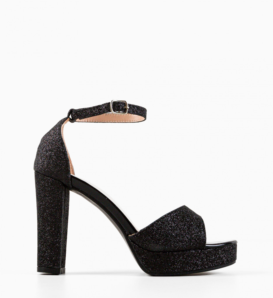 Sandale cu Toc Aoife Negre | Eleganță și Stil - imagine 4