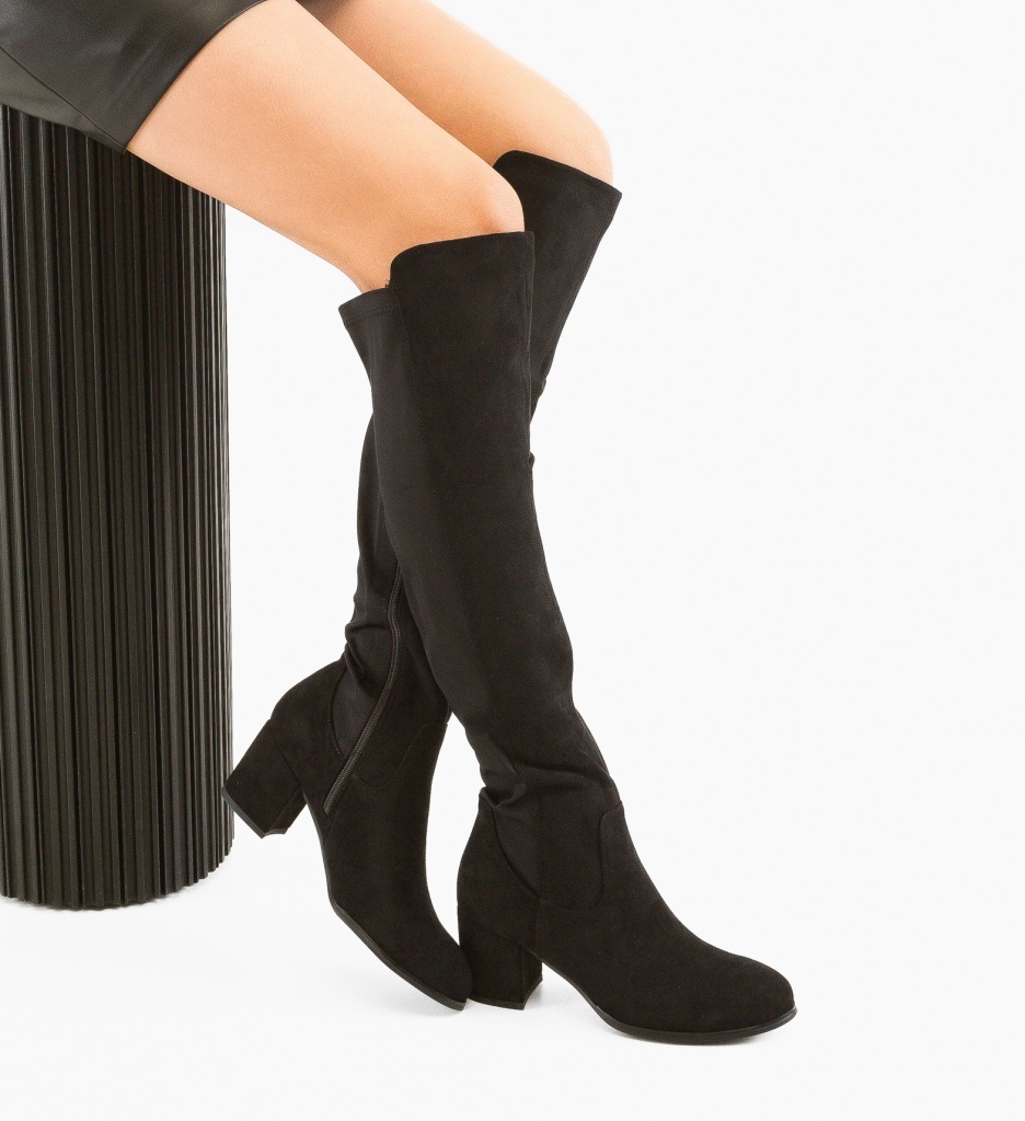 Cizme Dama Buntro Negre Elegante - imagine 2