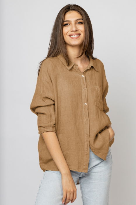 Camasa In Stella Milani cu Inel Metalic - Camel