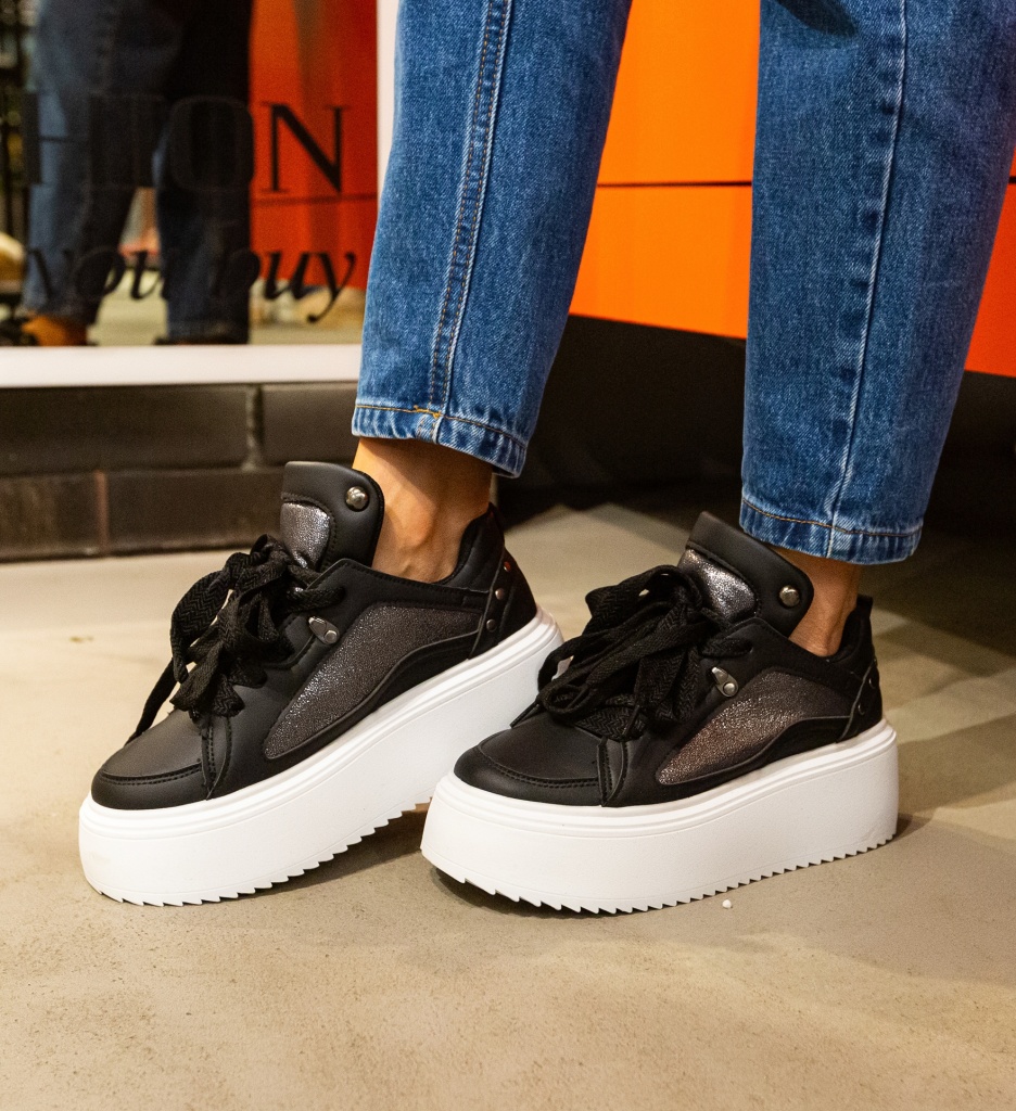 Sneakers Dama Adetoku Negri - Confort Sport - imagine 2