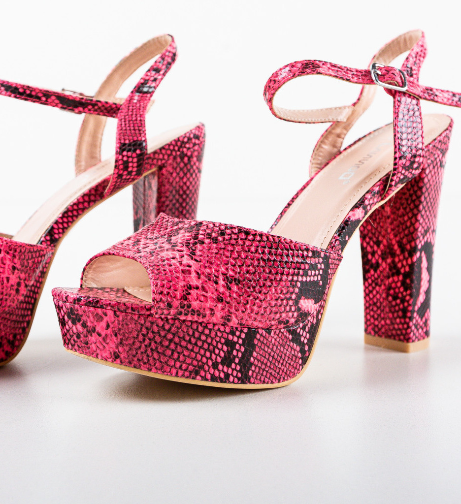 Sandale cu Toc Joff Fuchsia - Eleganță și Stil - imagine 6