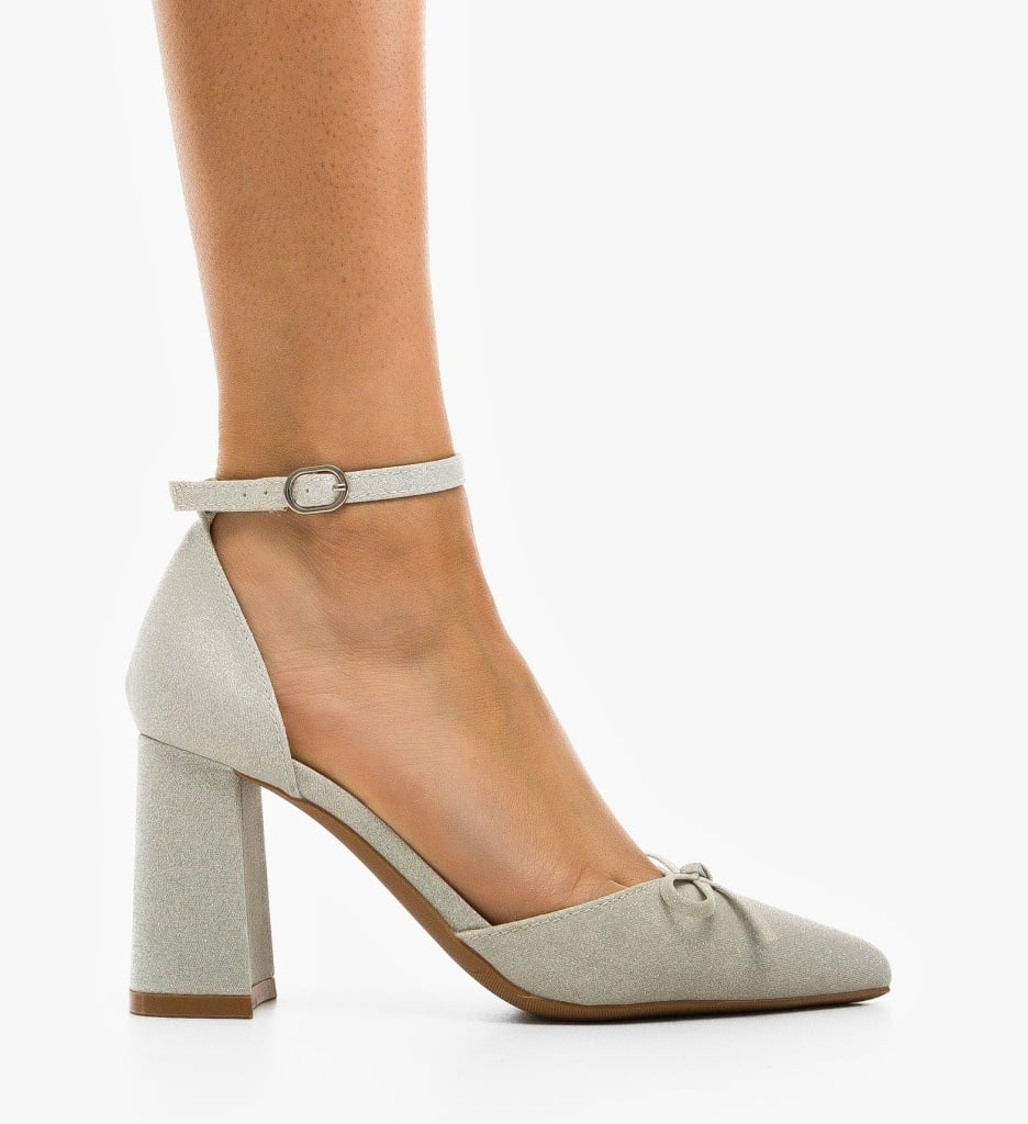 Pantofi Dama Pierce Argintii - Eleganță și Stil