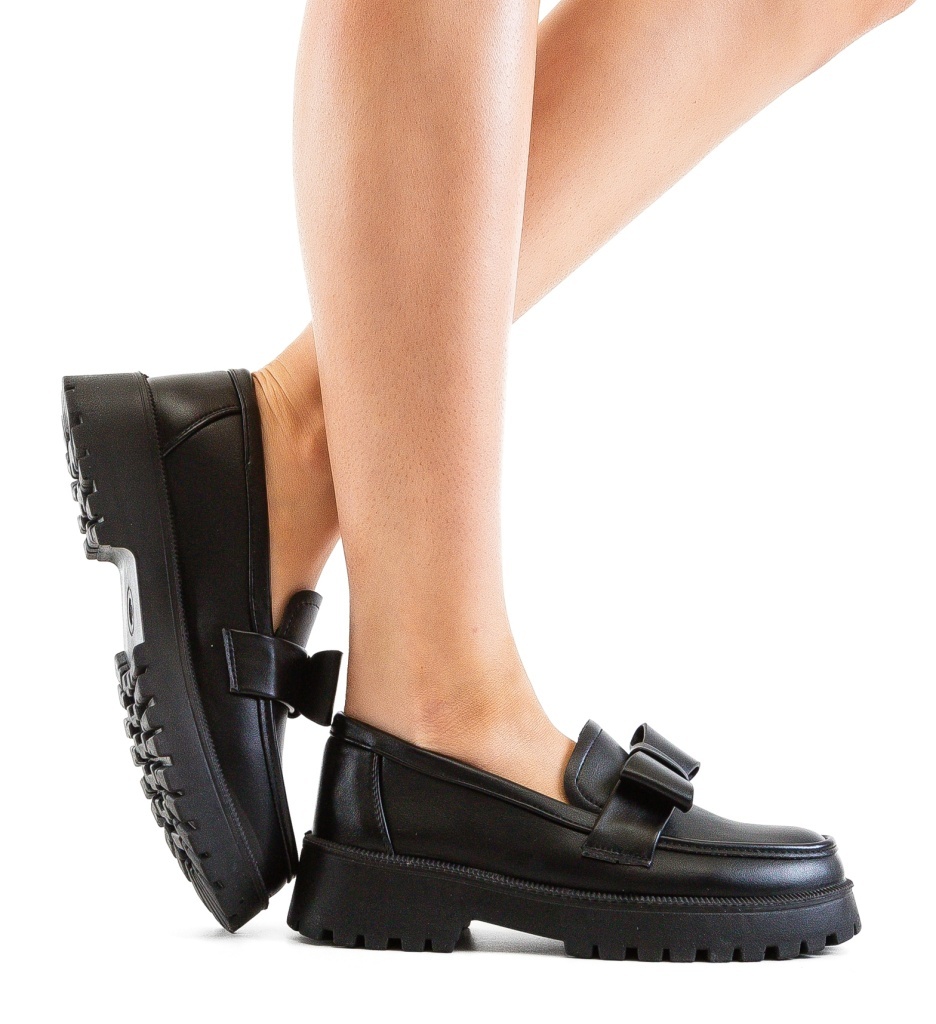 Pantofi Casual Dama Tyrewn Negri - imagine 4
