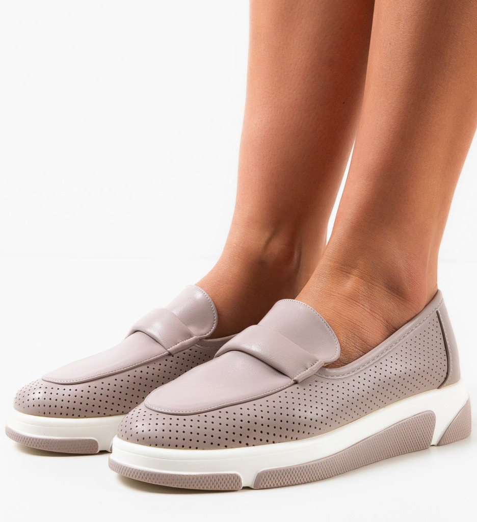 Pantofi Casual Gerta Gri | Stil Confortabil - imagine 2