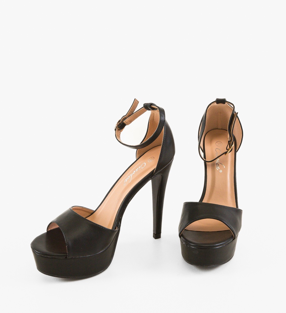Sandale cu Toc Donna Negre - Eleganță Asigurată - imagine 5