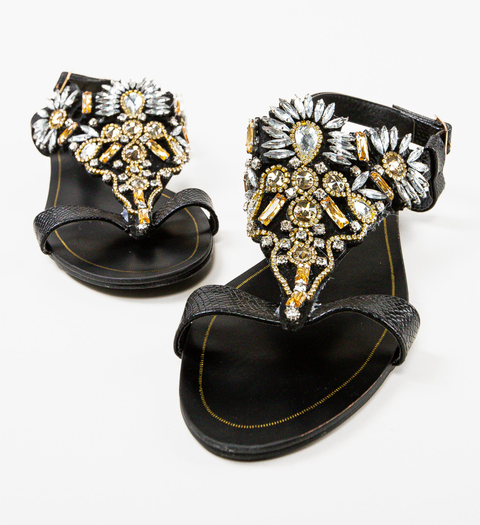 Sandale Dama Hena Negre | Eleganță și Confort - imagine 6