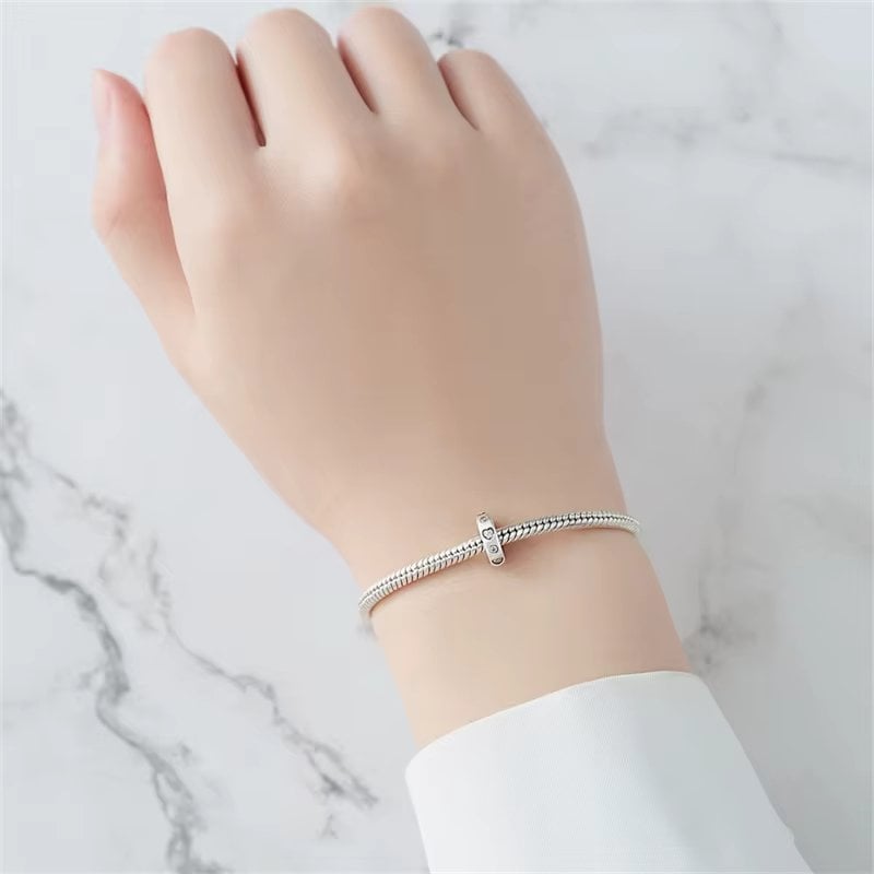 Charm Argint Delis Placat cu Rodiu - Eleganță Simplă - imagine 2