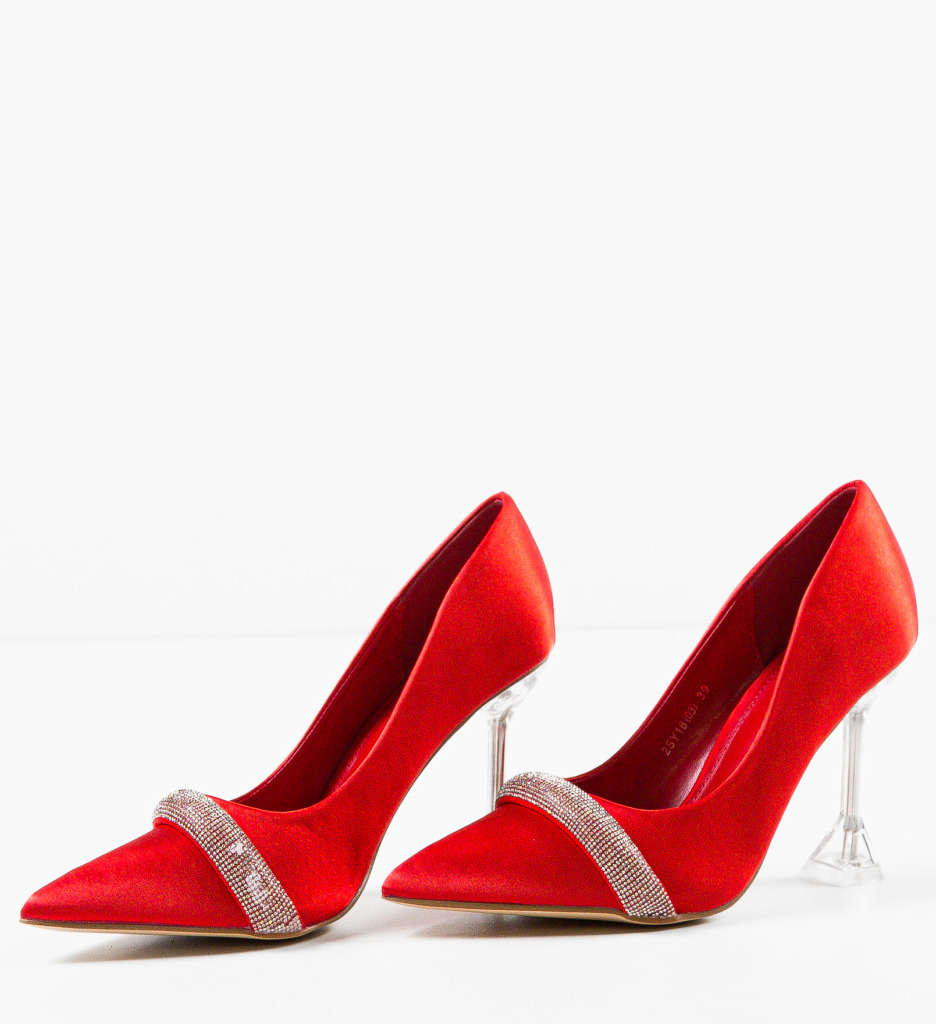 Pantofi Dama Rosii cu Toc | Eleganță și Stil - imagine 6