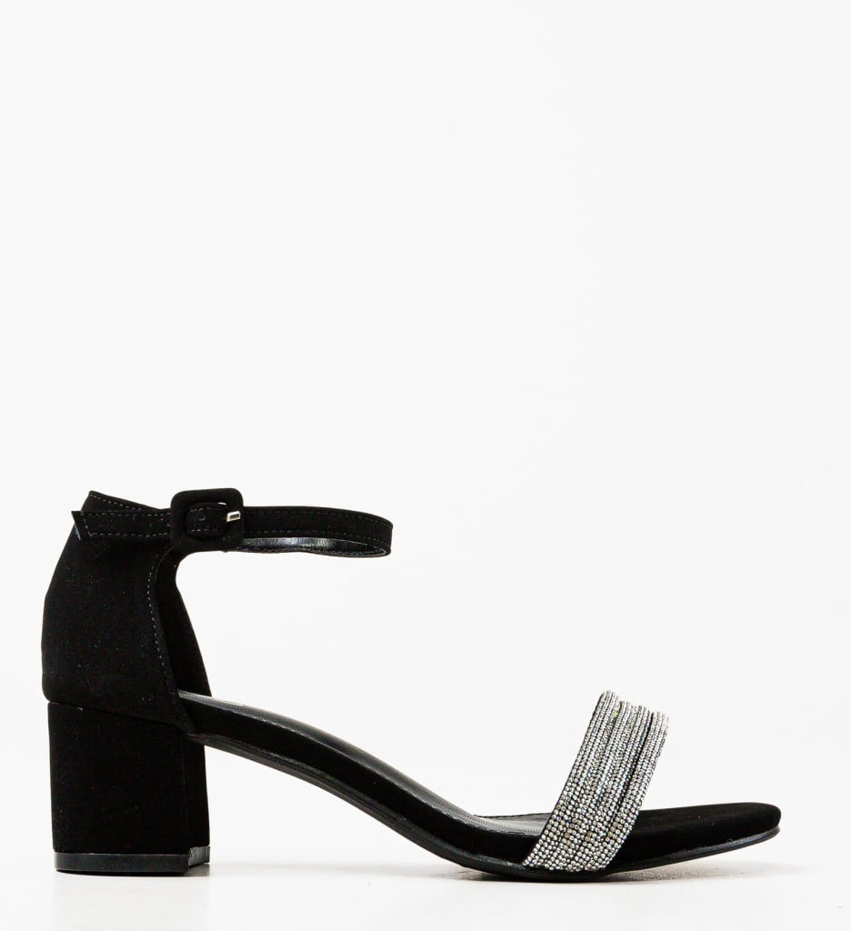 Sandale Boyer Negre cu Toc Elegant - imagine 8