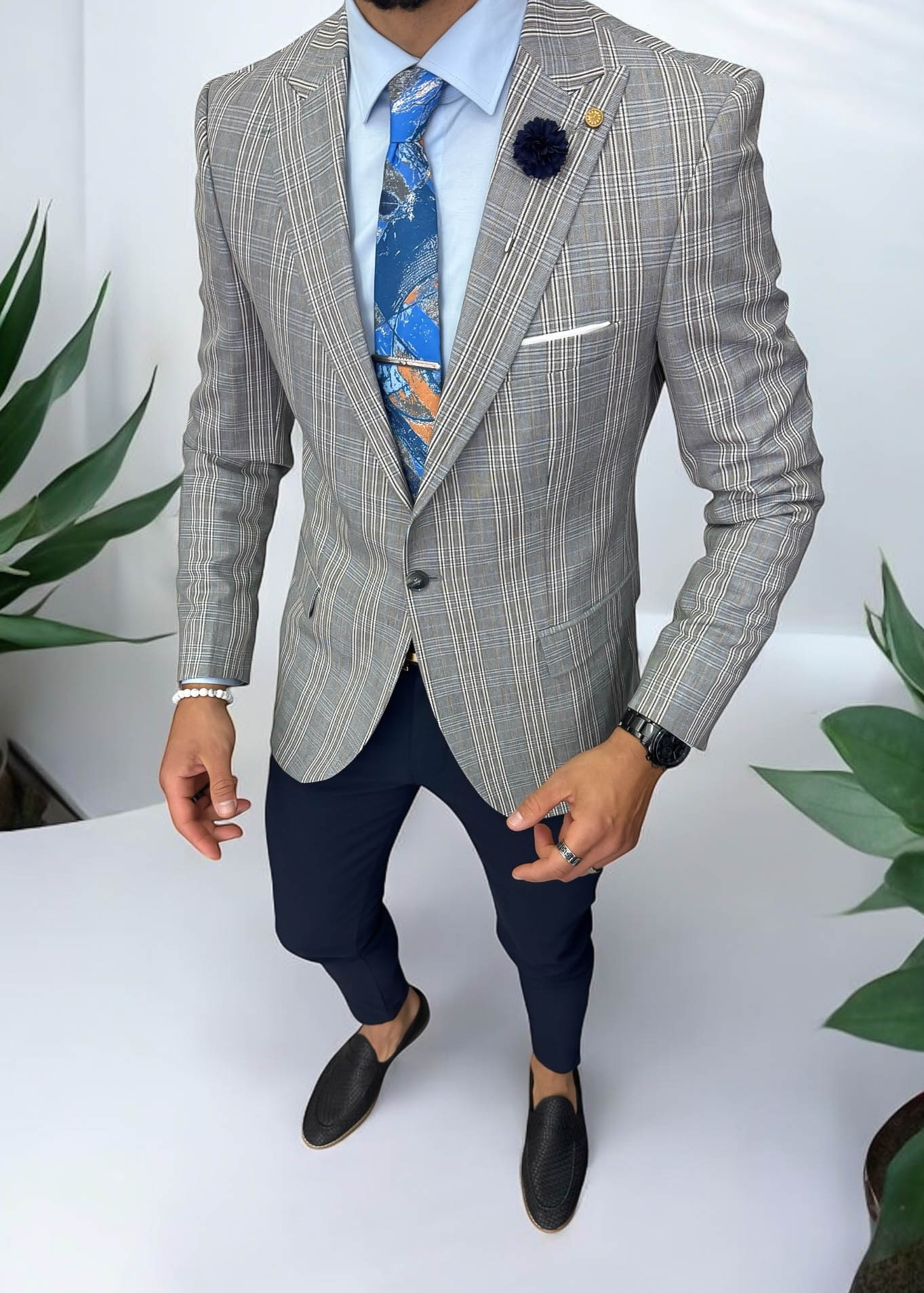 Sacou Gri Slim Fit Barbati | Versatil & Elegant