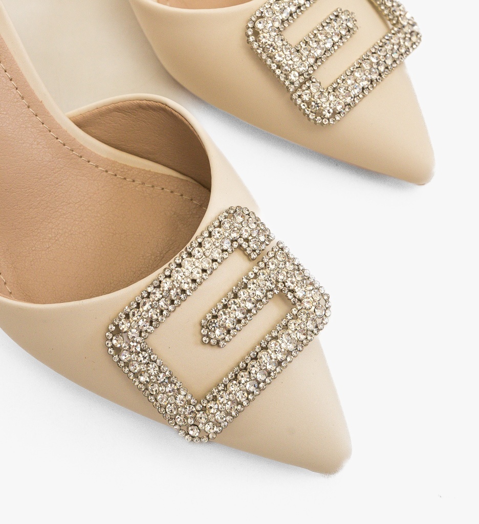 Pantofi cu toc Gimi Bej – Eleganță și Stil - imagine 2