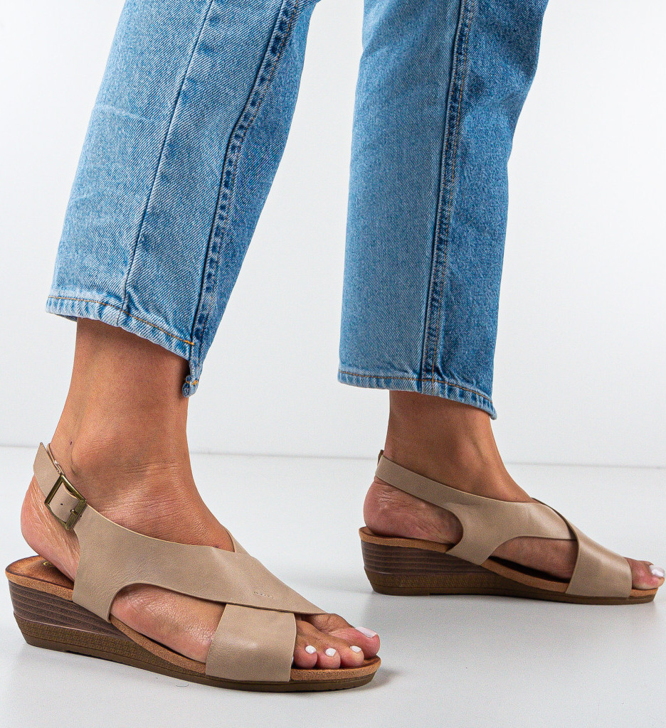 Platforme Dagol Bej | Sandale Elegante si Comode - imagine 3
