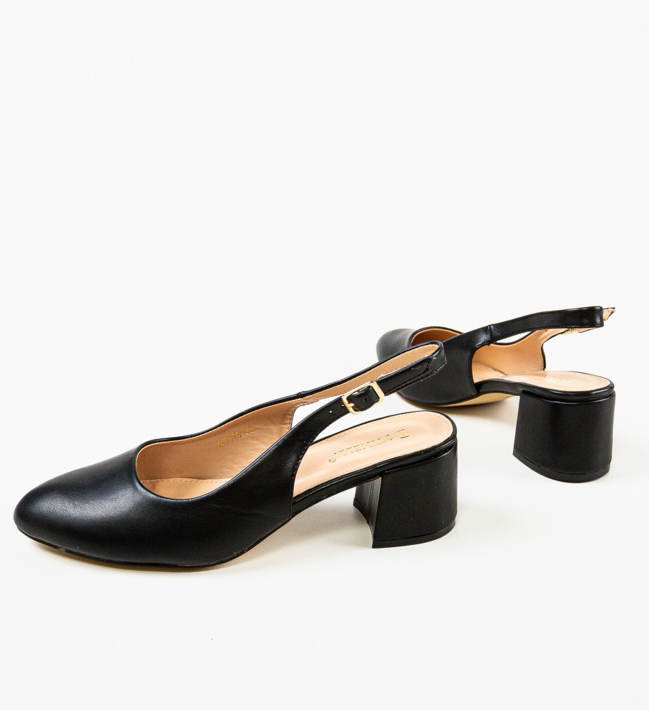 Pantofi Kytal Negri Eleganți cu Toc - imagine 6