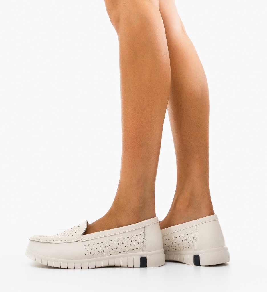 Espadrile Dama Skrell Albe | Confort Vară - imagine 2