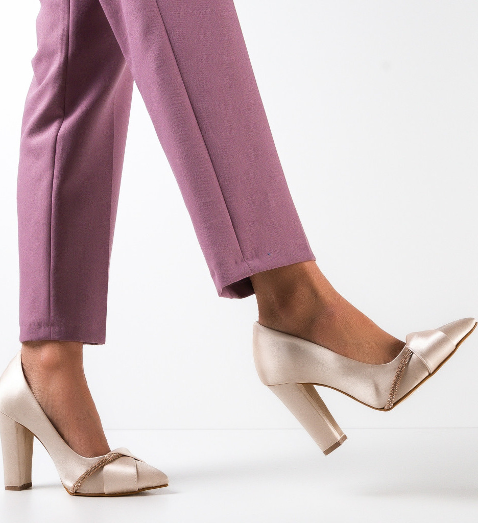 Pantofi cu toc Roka Bej - Eleganți și Versatili - imagine 4