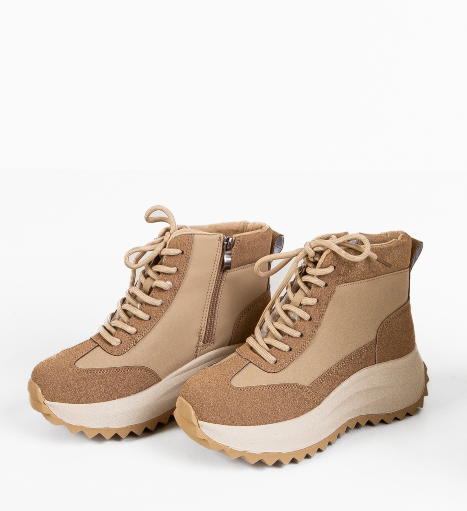 Sneakers Dama Tefa Bej | Confort și Stil - imagine 7