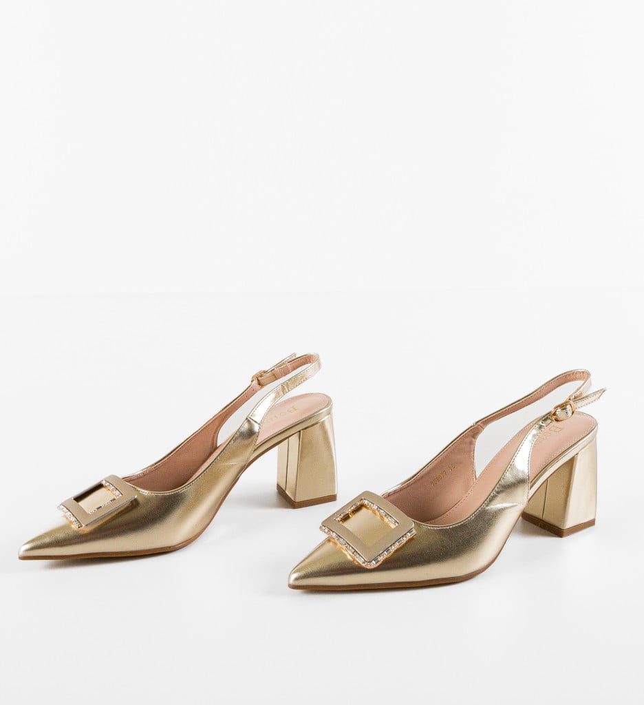 Pantofi Gentalya Aurii - Eleganță și Stil - imagine 12