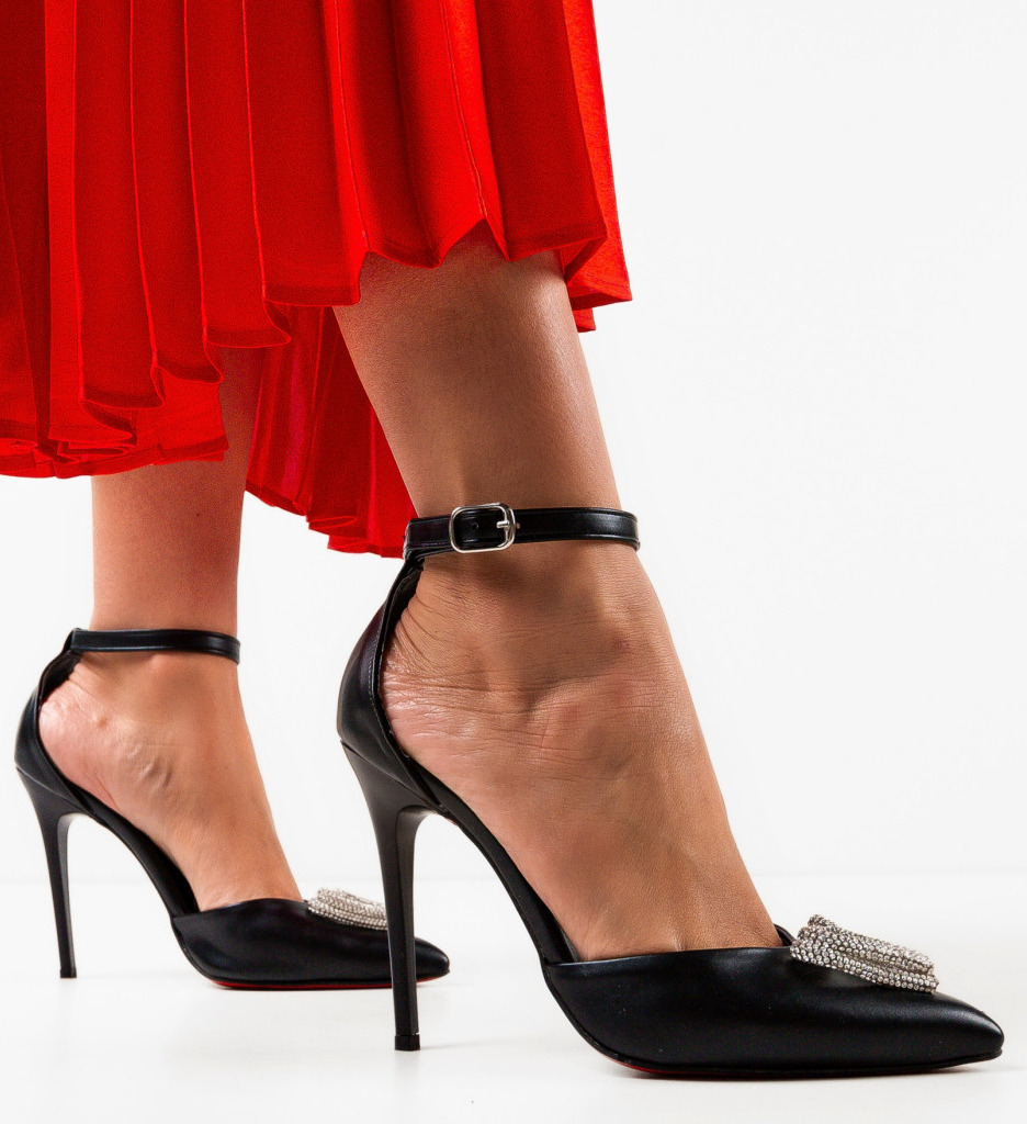 Pantofi Dama Alex Negri Eleganți cu Toc