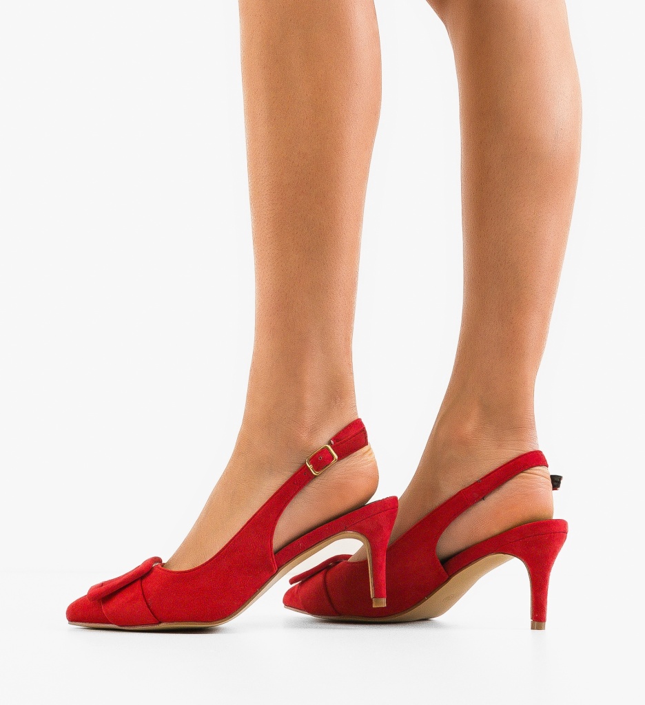 Pantofi Dama Rosii cu Toc | Eleganță și Stil - imagine 5