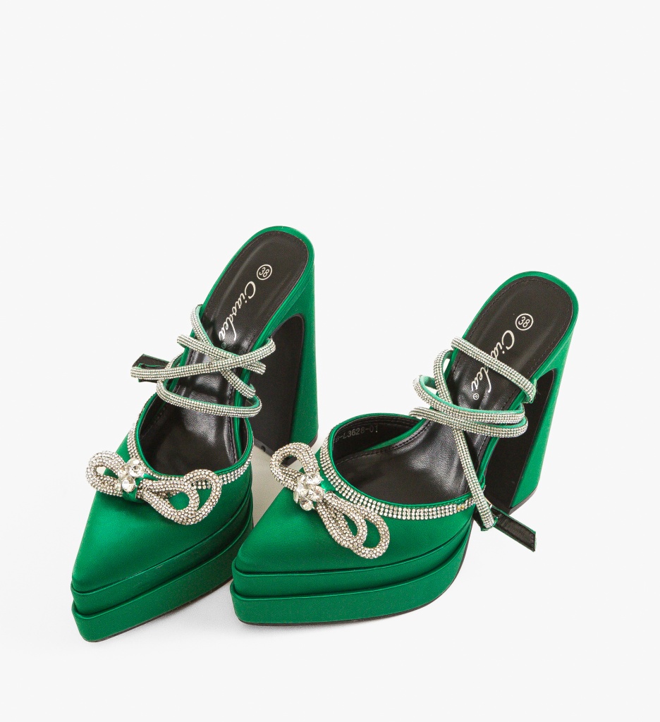 Pantofi Keira Verzi cu Toc - Eleganță și Stil - imagine 4