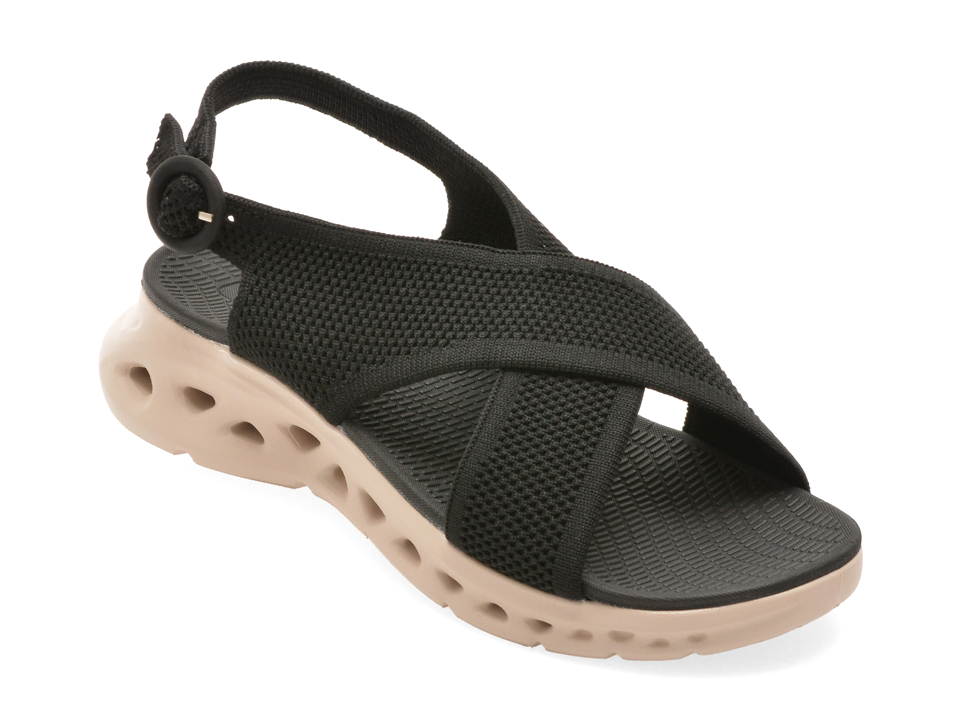 Sandale IMAGE Negre Textil 9128 - Confort și Stil