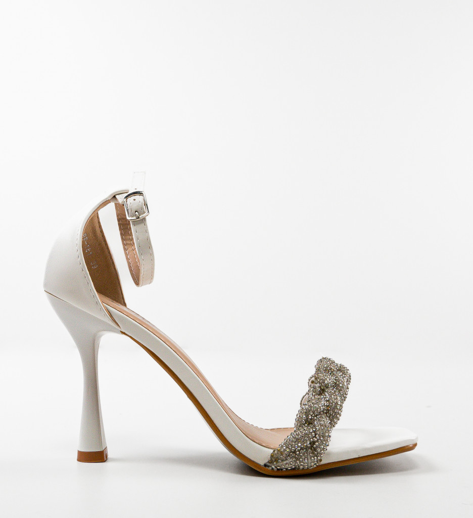 Sandale cu Toc Silve Albe - Eleganta si Stil - imagine 4