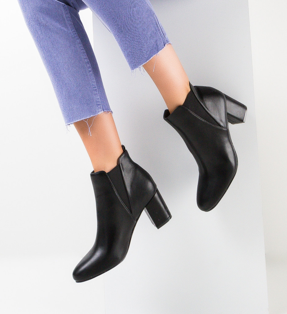 Botine Floyd Negre - Eleganță și Confort - imagine 3