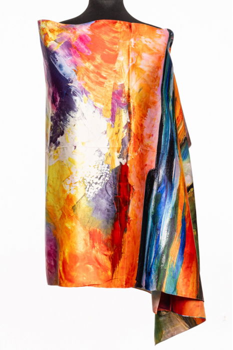 Esarfă Mătase Shopika | Imprimeu Pictural Multicolor