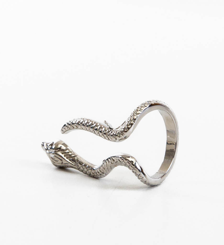 Inel Snakkke Argintiu | Accesorii Elegante și Moderne - imagine 3