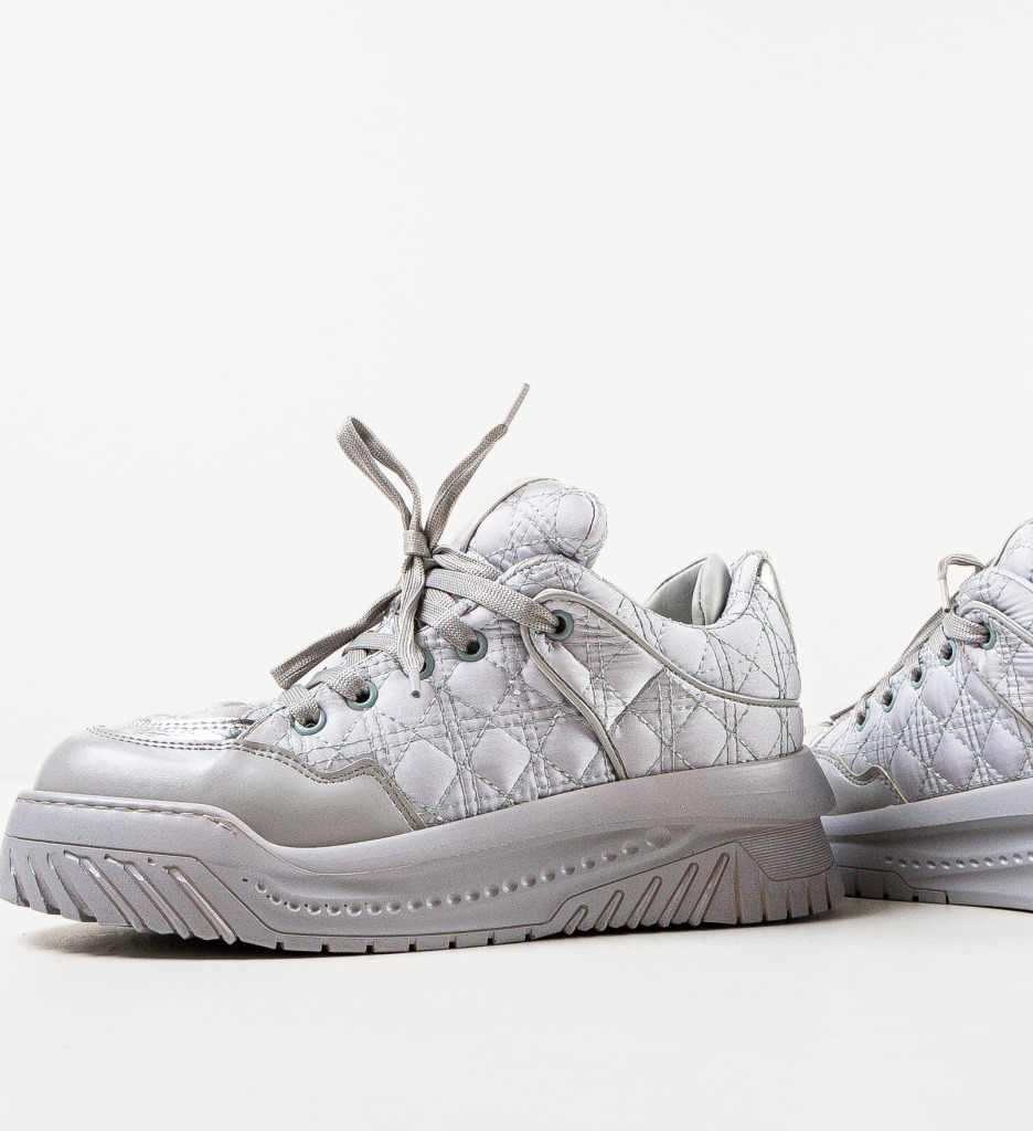 Sneakers Dama Gaston Gri - Confort Urban - imagine 5