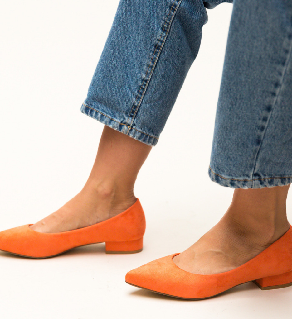Pantofi Niam Portocalii cu Toc - Eleganță și Stil - imagine 4