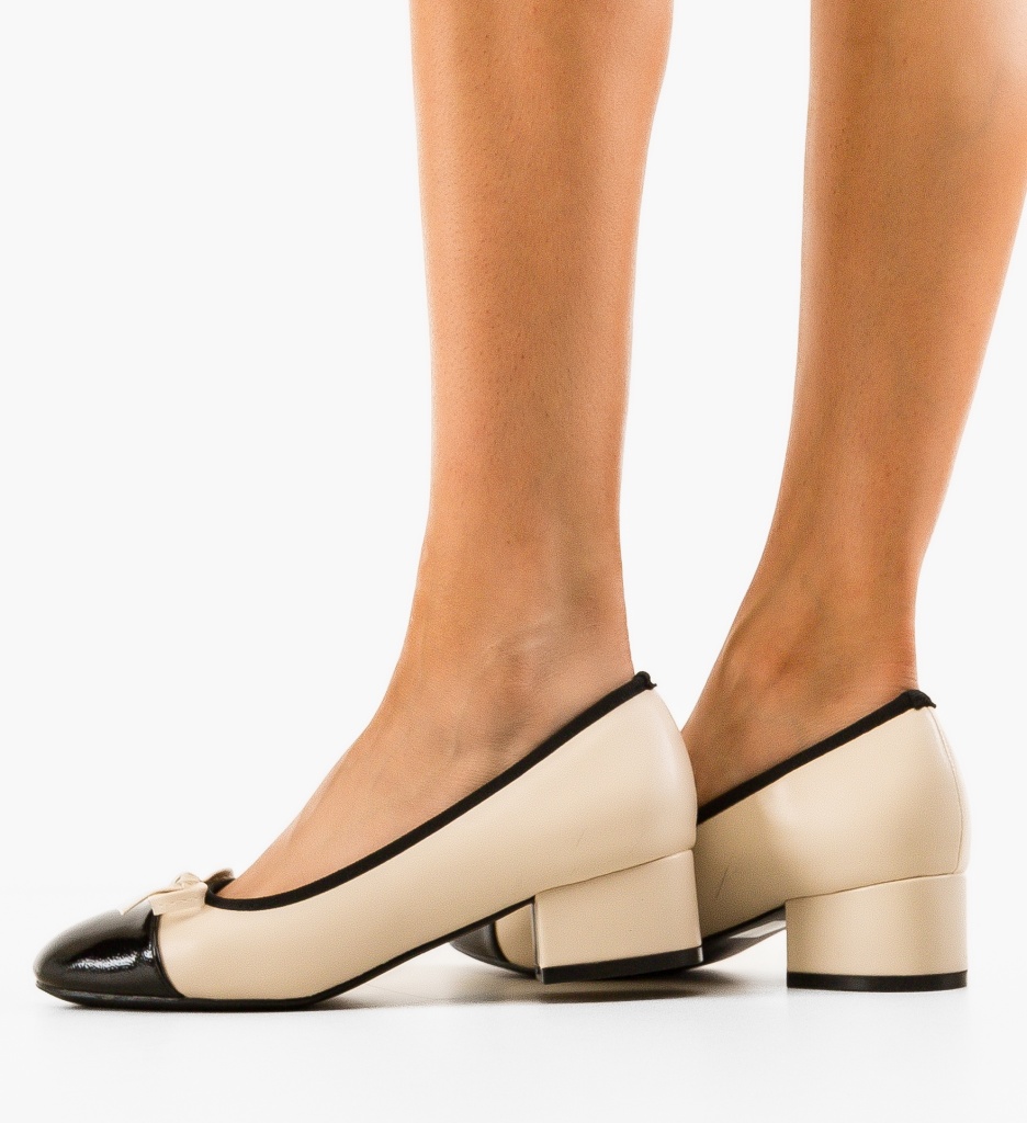 Pantofi Onar Bej Eleganți cu Toc - Stil Refined