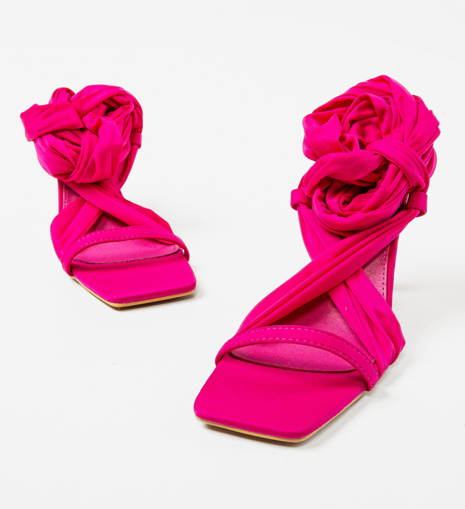Sandale cu toc Septembe Fuchsia - Eleganță maximă - imagine 6