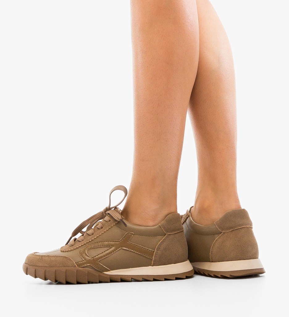 Pantofi Casual Ynun Khaki – Confort & Stil Zilnic - imagine 2