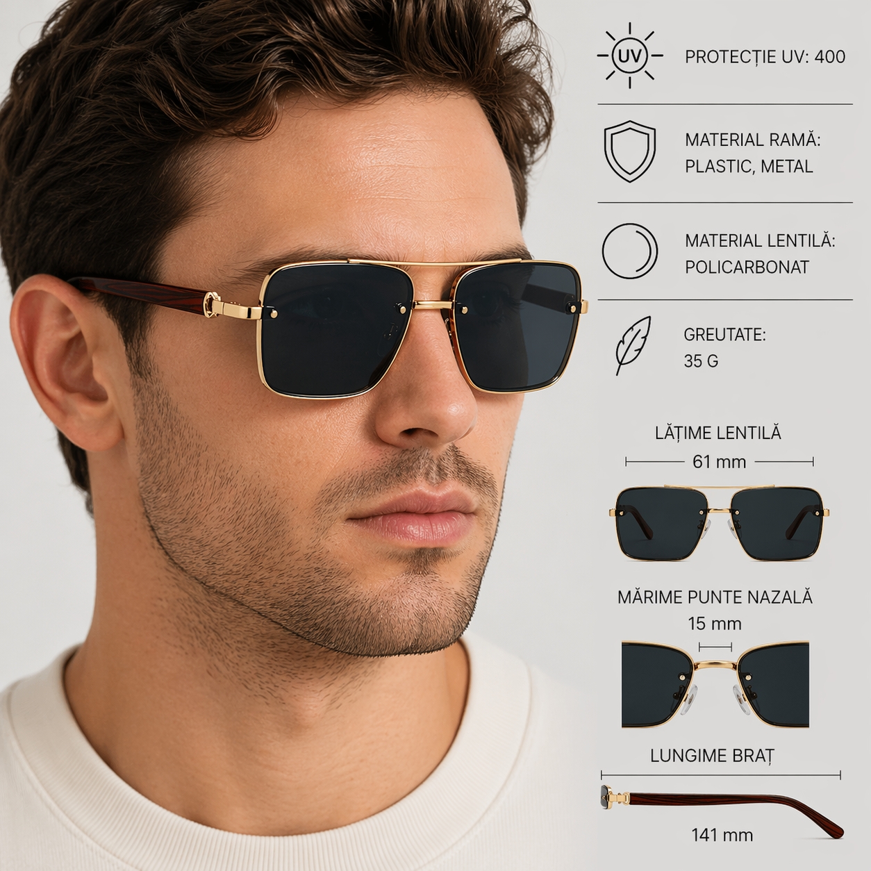 Ochelari de soare Picadili SG196 cu protecție UV - imagine 3