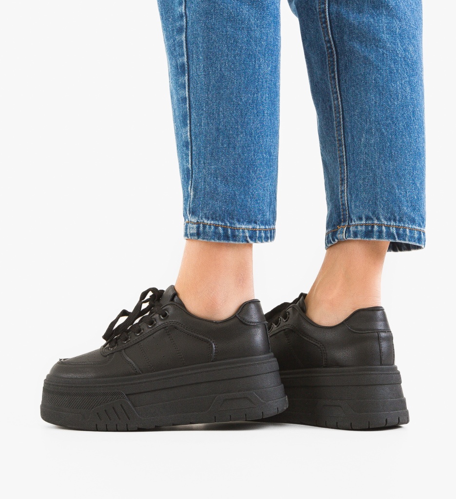 Sneakers Dama Nannje Negri | Confort și Stil - imagine 4