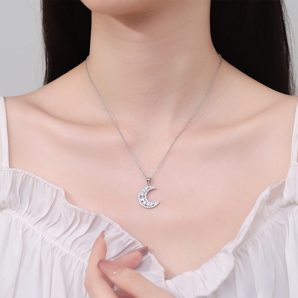 Pandantiv Argint Semilună Delis | Eleganță Modernă - imagine 2