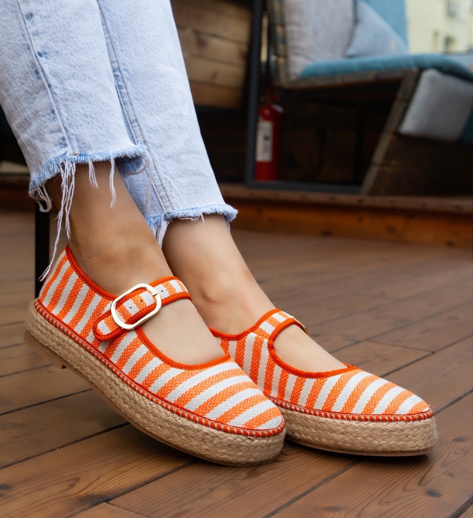 Espadrile Dama Gamny Portocalii | Casual & Confort - imagine 3