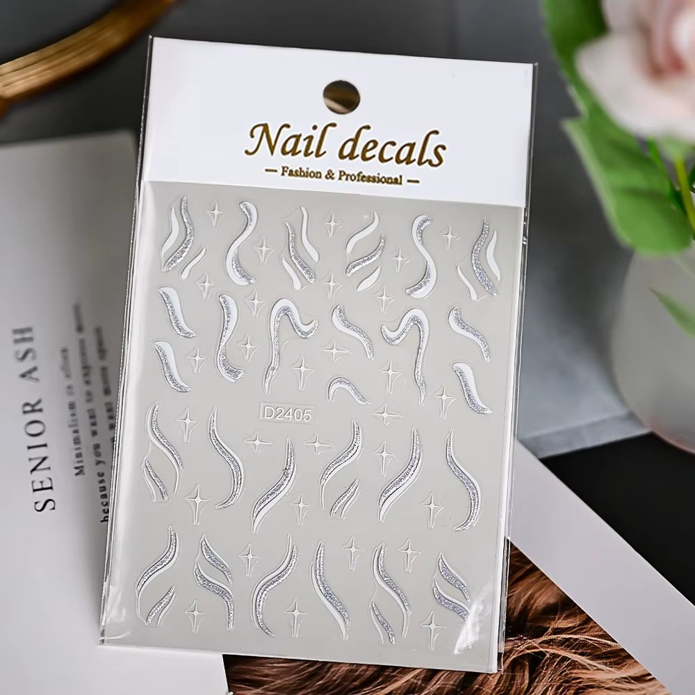 Abtibilduri Unghii Marquise Argintiu – Nail Art Rapid