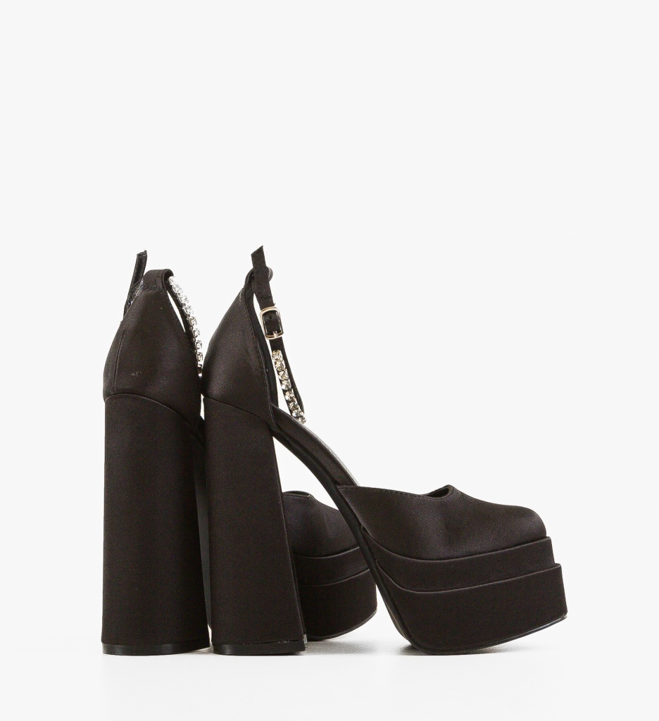 Pantofi Vestrok Negri Eleganți cu Toc - imagine 3